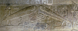 Dendera Light Bulb Relief Electic Bulbs Snake in Goddess Hathor Temple